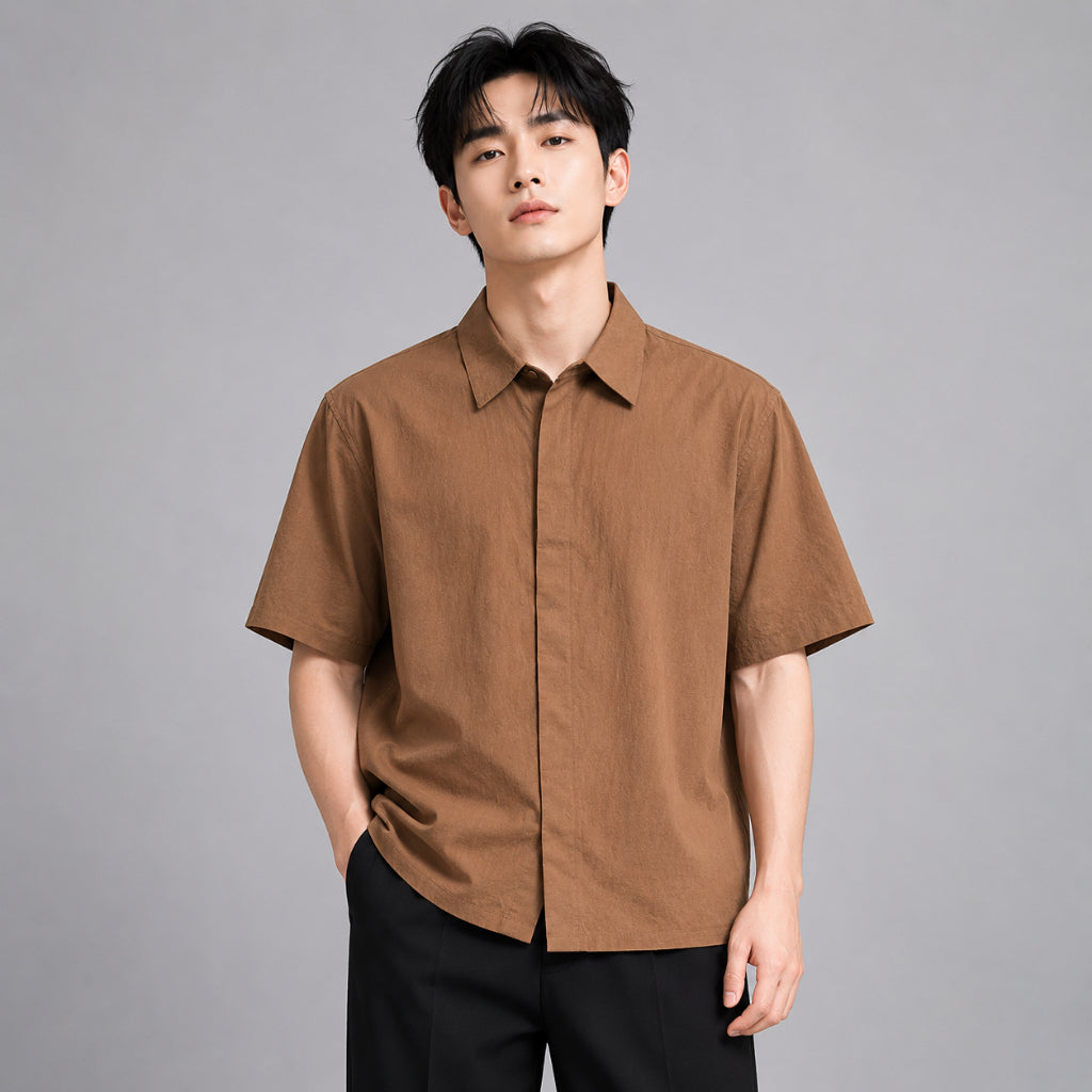 COLEGACY Men Oversized Short Sleeve Shirt