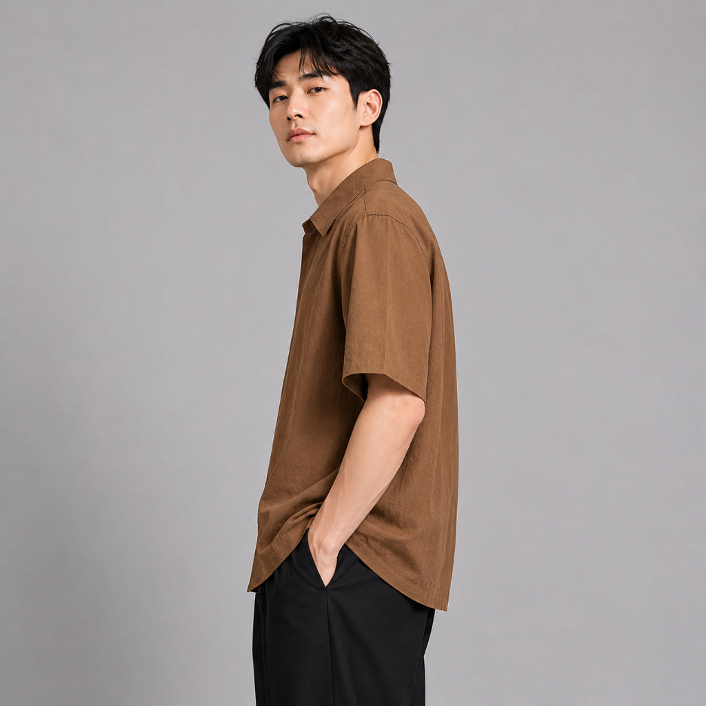 COLEGACY Men Oversized Short Sleeve Shirt
