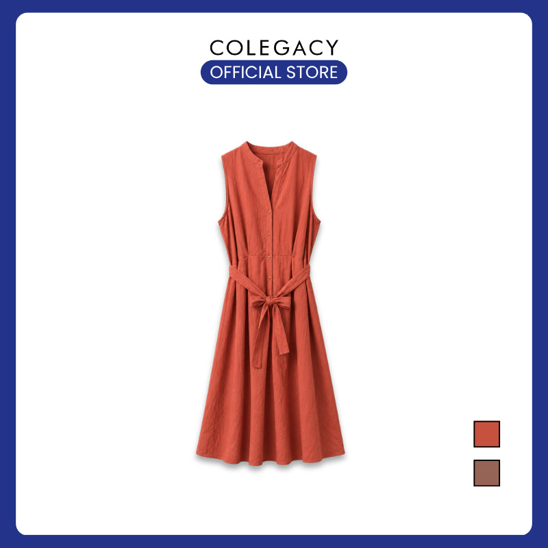 COLEGACY Women Sleeveless Midi Dress