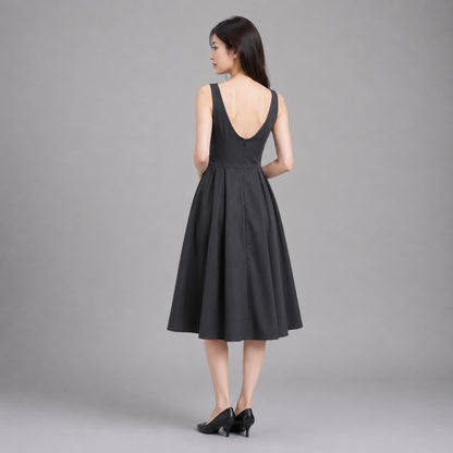 COLEGACY Women Sleeveless A-Line Dress