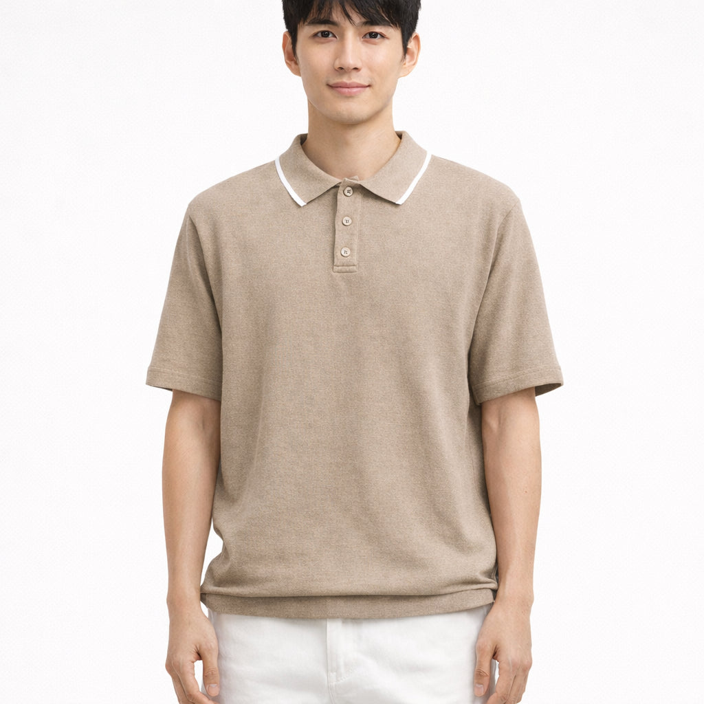 COLEGACY Men Knitted Polo Shirt