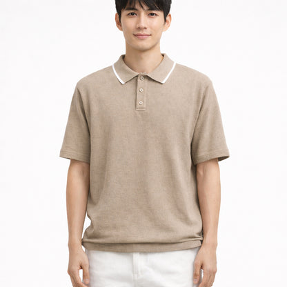 COLEGACY Men Knitted Polo Shirt