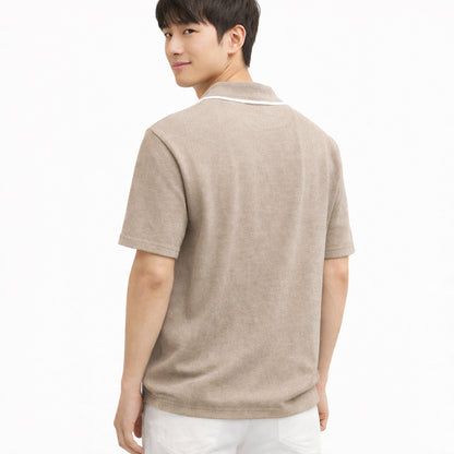 COLEGACY Men Knitted Polo Shirt