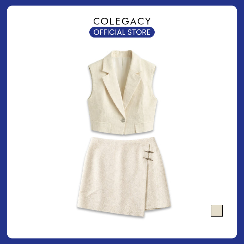 COLEGACY Women Top Mini Skirt Office Lady Outfit