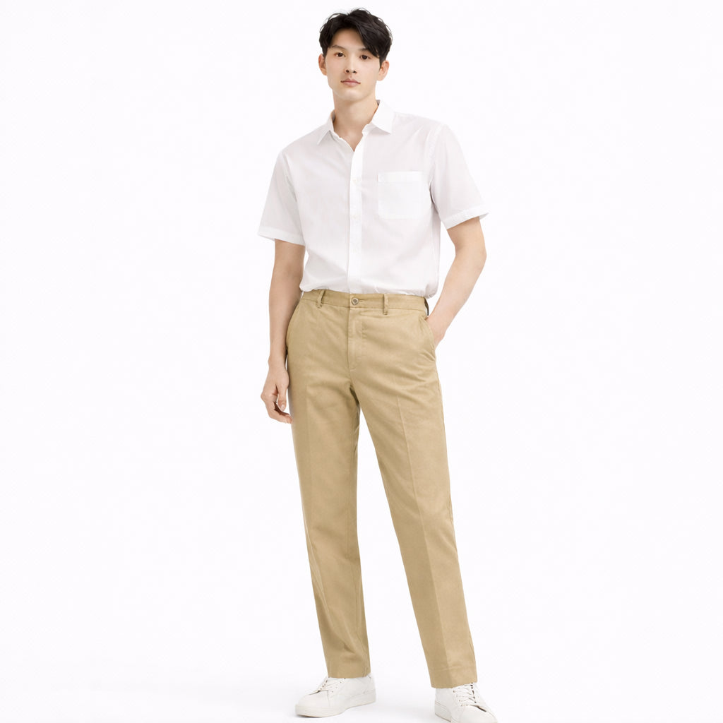 COLEGACY Men Slim Fit Chino Pants | Stretch Casual Trousers Korean Style