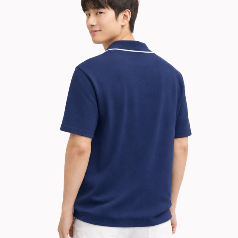 COLEGACY Men Knitted Polo Shirt