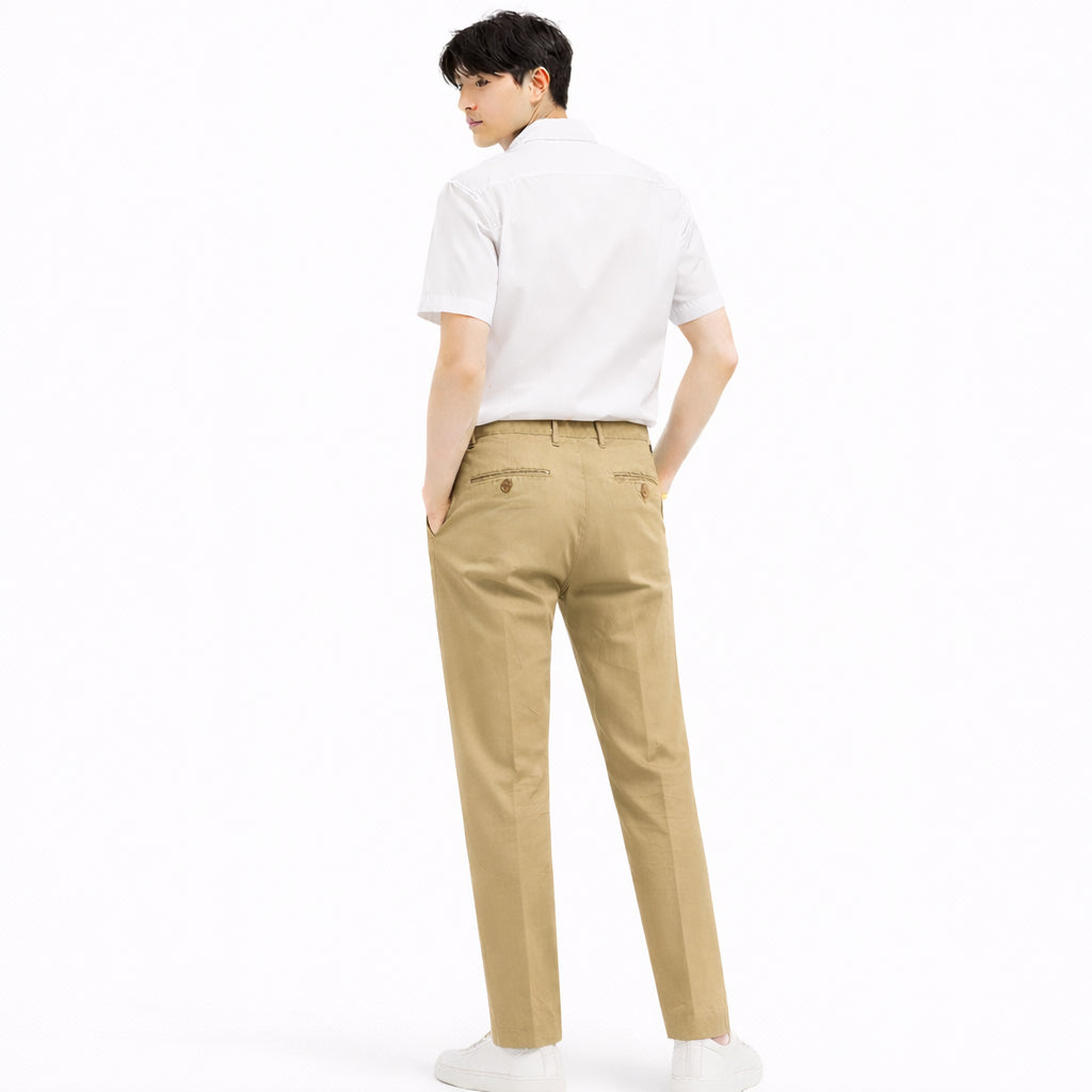 COLEGACY Men Slim Fit Chino Pants | Stretch Casual Trousers Korean Style