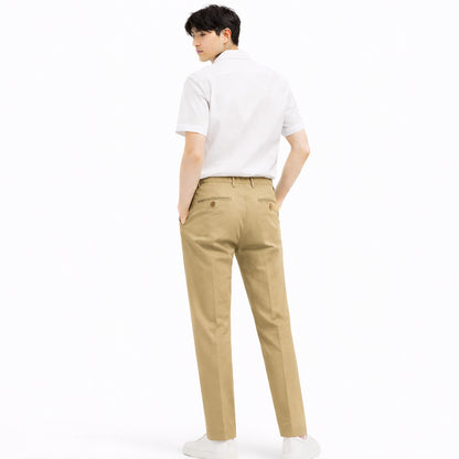 COLEGACY Men Slim Fit Chino Pants | Stretch Casual Trousers Korean Style
