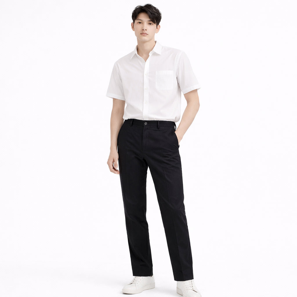 COLEGACY Men Slim Fit Chino Pants | Stretch Casual Trousers Korean Style