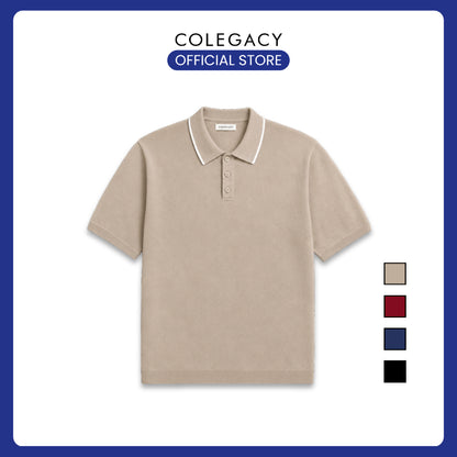 COLEGACY Men Knitted Polo Shirt