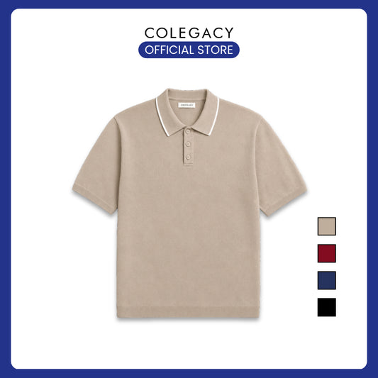 COLEGACY Men Knitted Polo Shirt