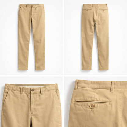COLEGACY Men Slim Fit Chino Pants | Stretch Casual Trousers Korean Style