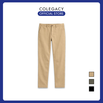 COLEGACY Men Slim Fit Chino Pants | Stretch Casual Trousers Korean Style