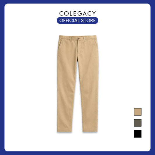 COLEGACY Men Slim Fit Chino Pants | Stretch Casual Trousers Korean Style