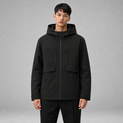 COLEGACY Men Black Windbreaker Jacket