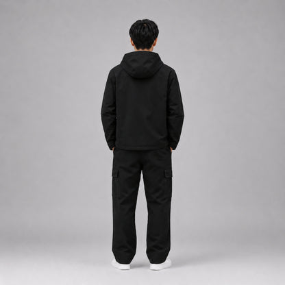 COLEGACY Men Black Windbreaker Jacket
