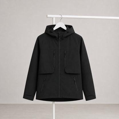COLEGACY Men Black Windbreaker Jacket