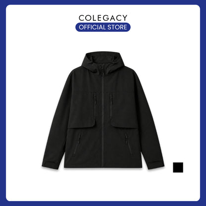 COLEGACY Men Black Windbreaker Jacket