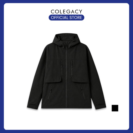 COLEGACY Men Black Windbreaker Jacket