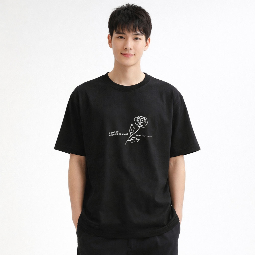 COLEGACY Men Simplicity Graphic T-Shirt | Korean Style Casual Oversized Tee