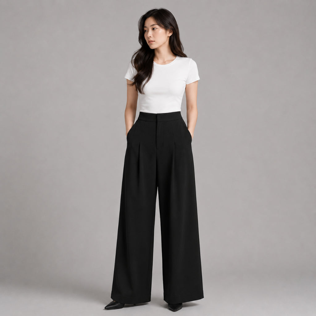 COLEGACY Women Wide Leg Pants