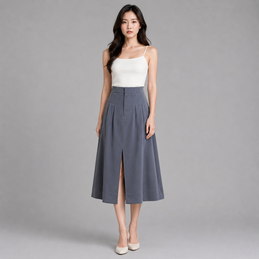 COLEGACY Women A-Line Midi Skirt