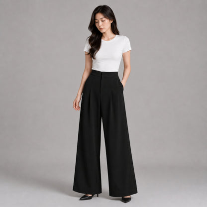 COLEGACY Women Wide Leg Pants