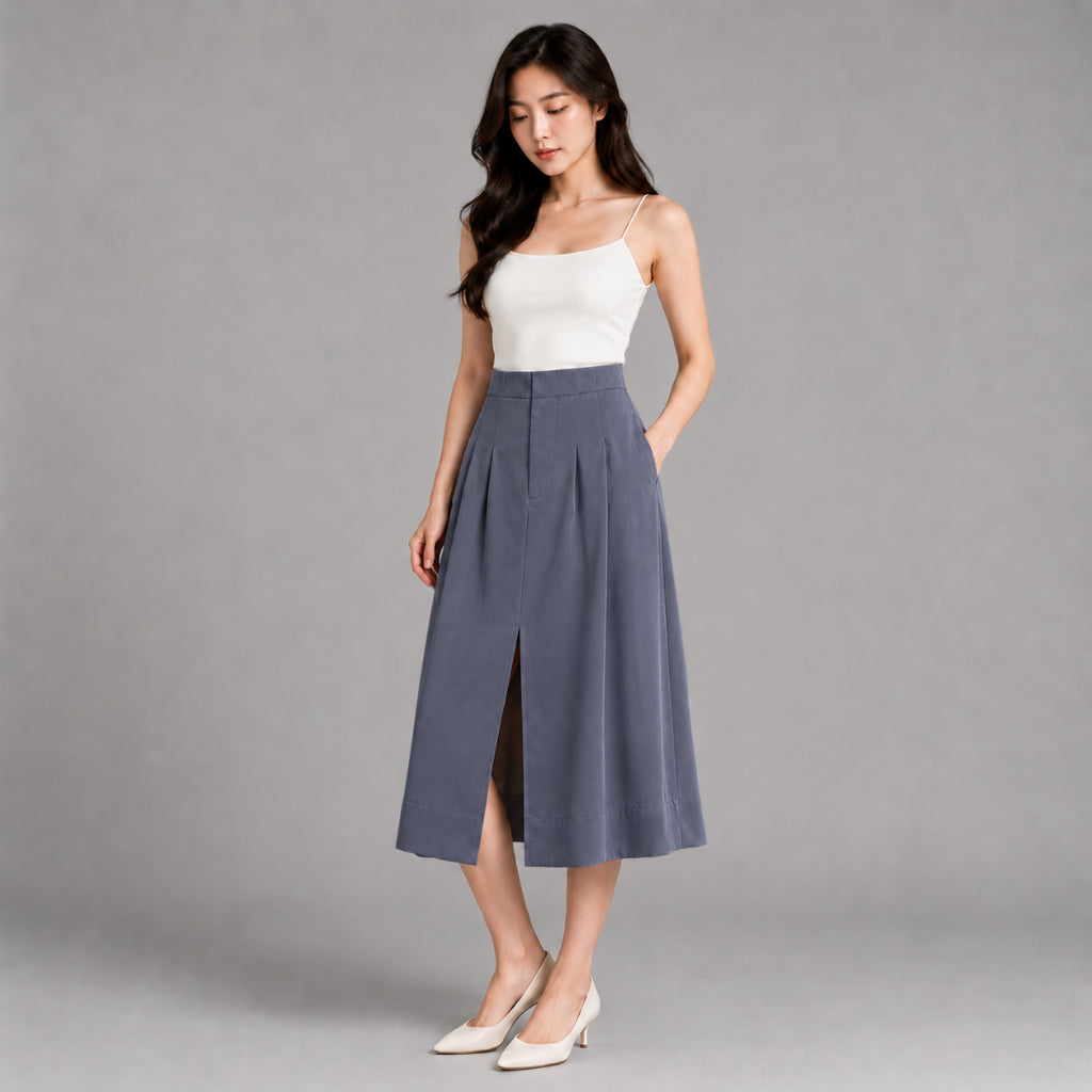 COLEGACY Women A-Line Midi Skirt