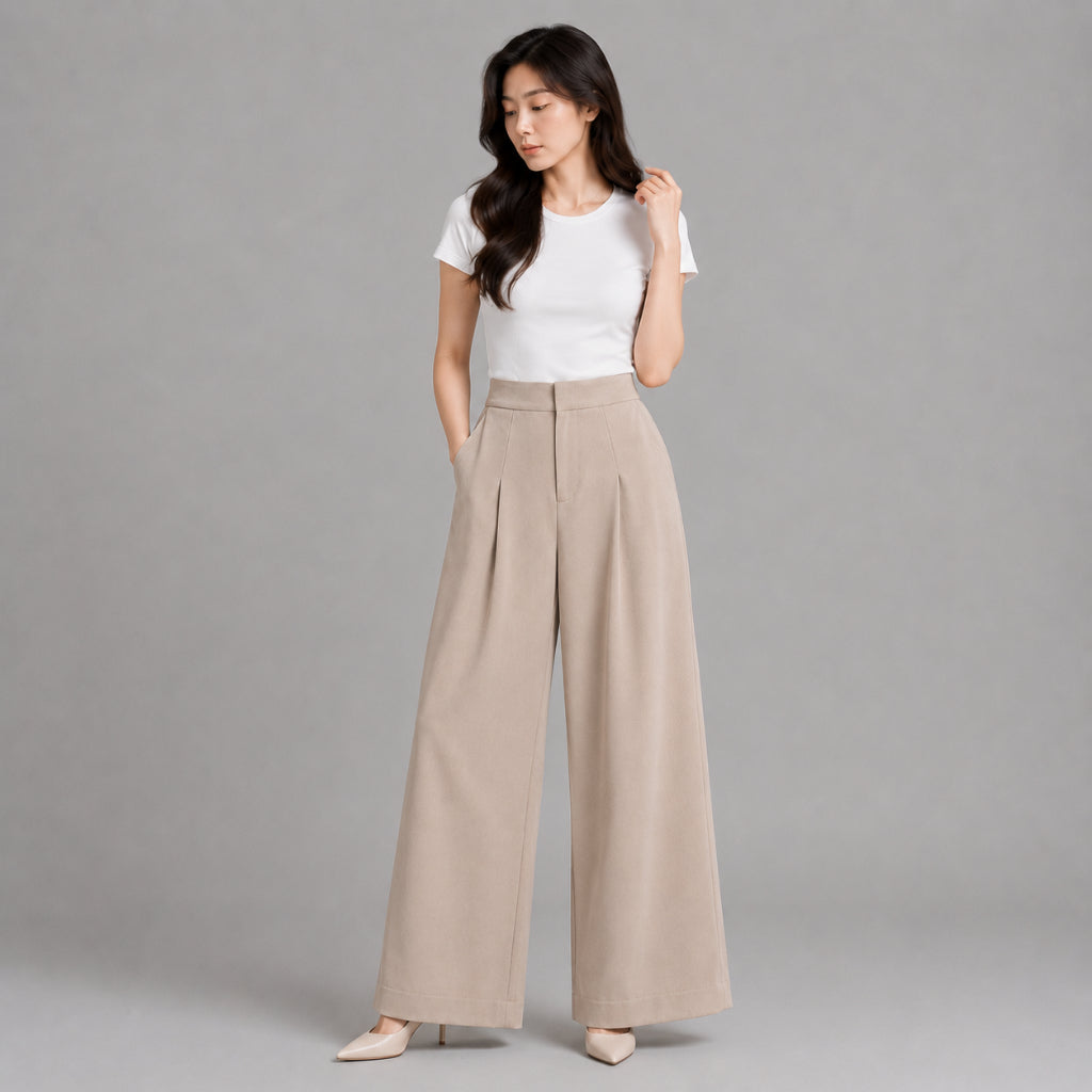 COLEGACY Women Wide Leg Pants