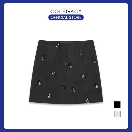 COLEGACY Women Embroidery Mini Skirt
