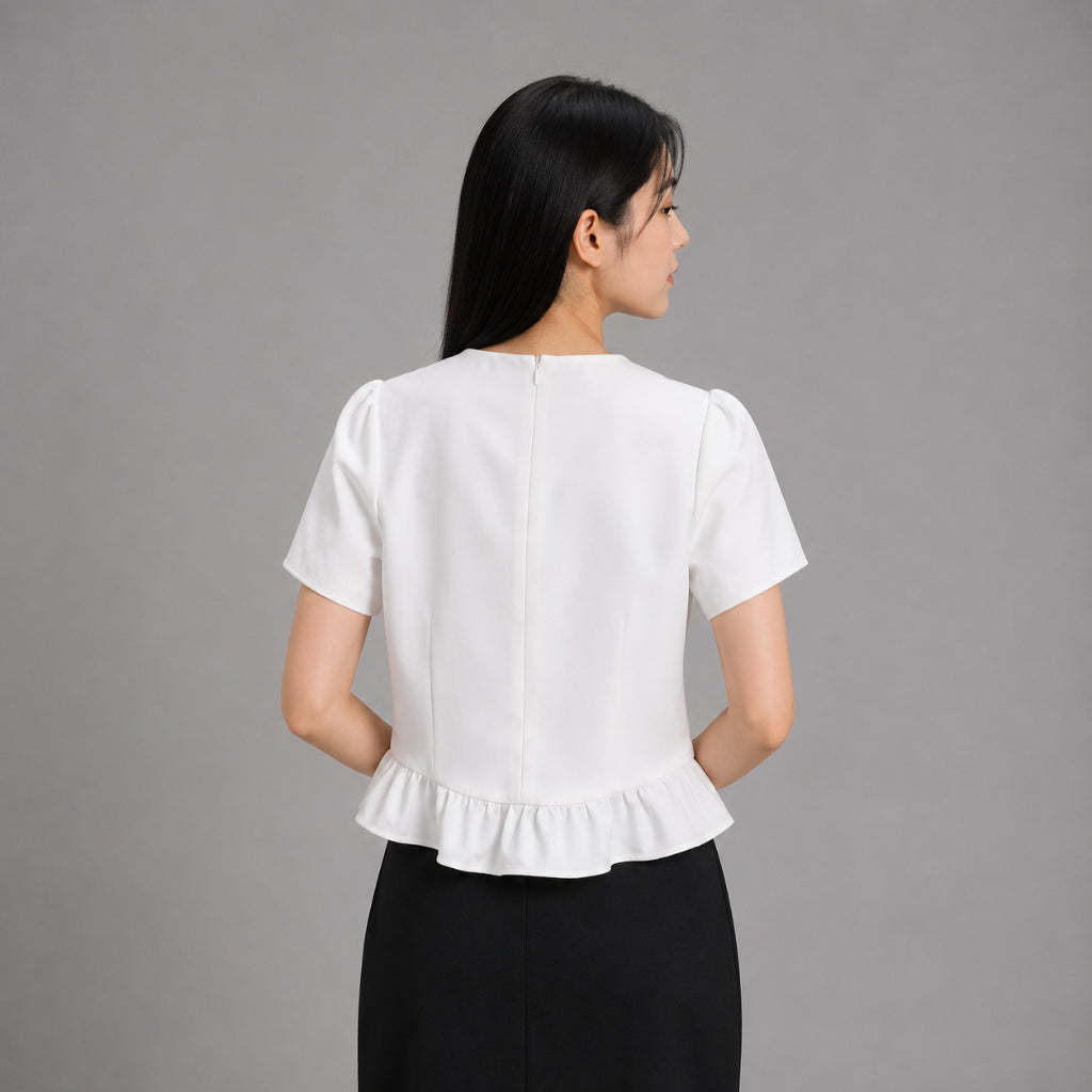 COLEGACY Women Puff Sleeve Top