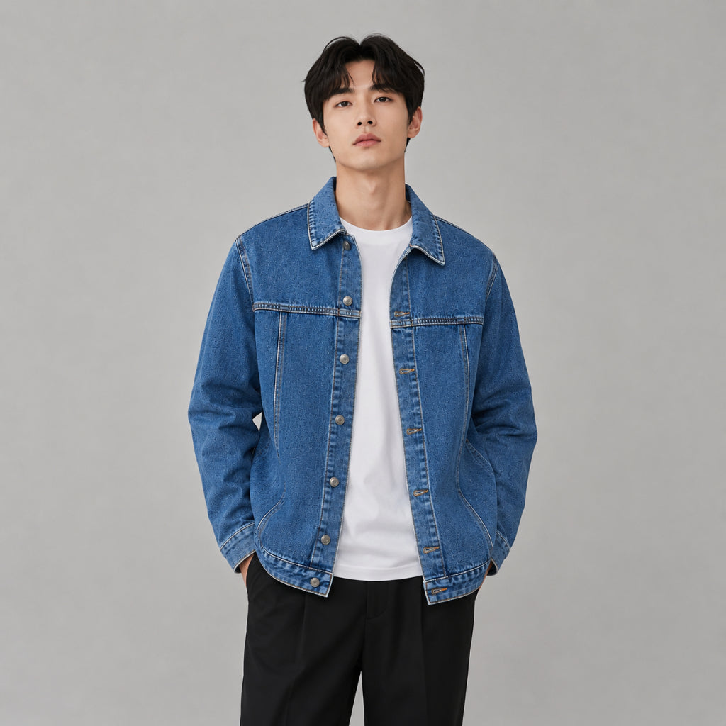 COLEGACY Men Long Sleeve Denim Jacket