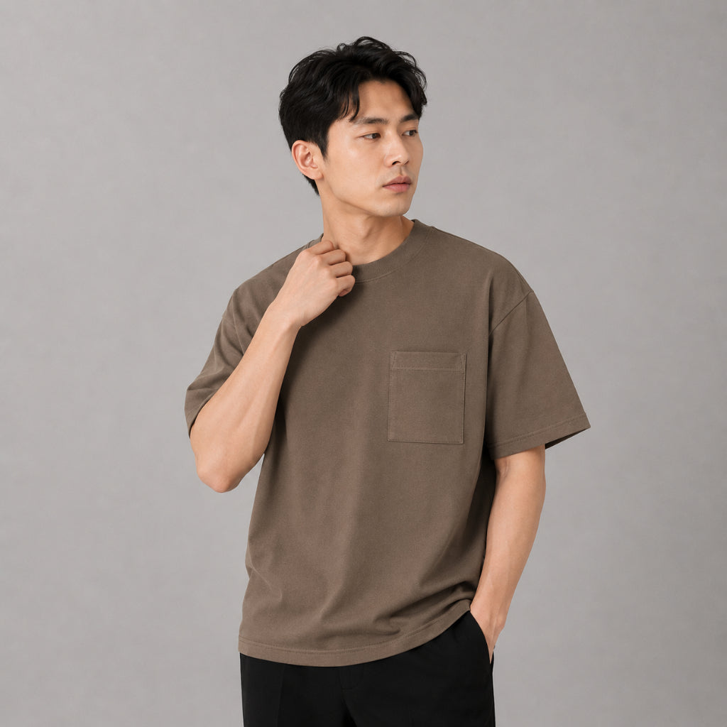 COLEGACY Men Oversized Pocket T-Shirt
