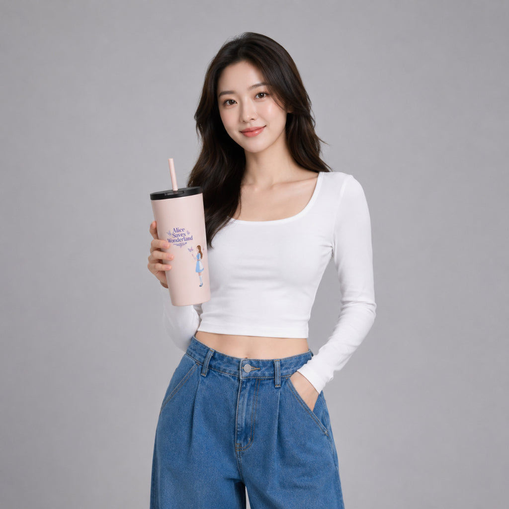 COLEGACY Alice Saves Wonderland Straw Cup