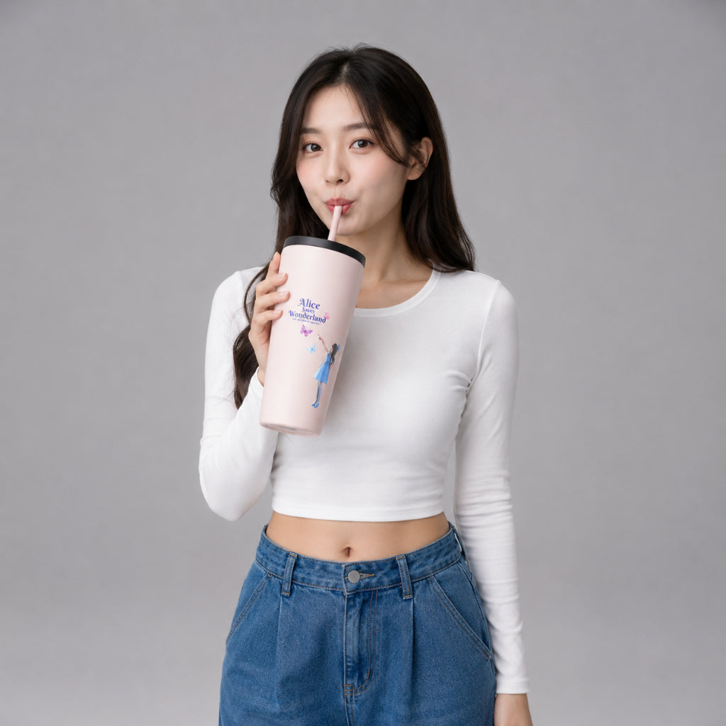 COLEGACY Alice Saves Wonderland Straw Cup