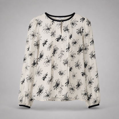 COLEGACY Women Floral Print Long Sleeve Blouse