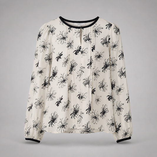 COLEGACY Women Floral Print Long Sleeve Blouse