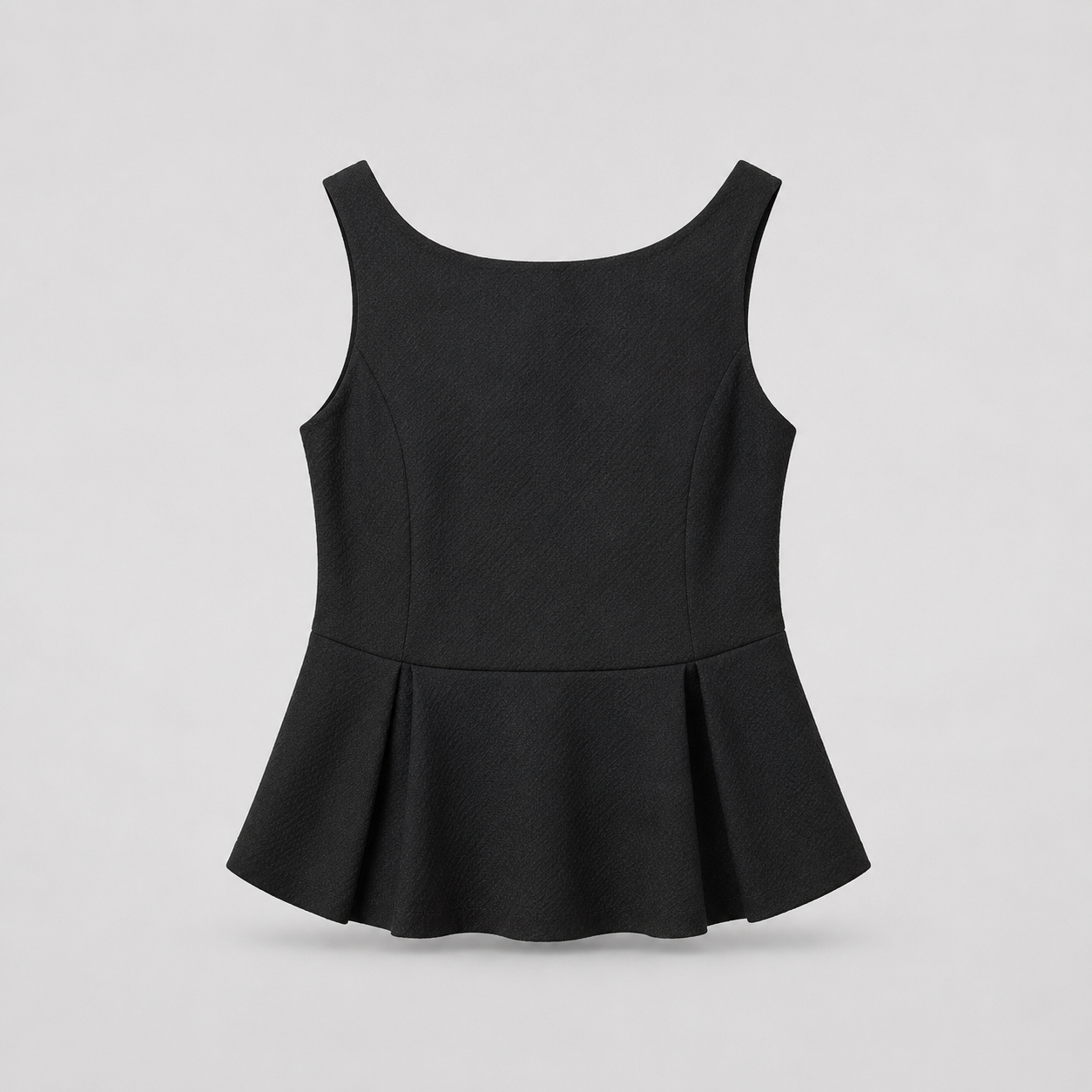 COLEGACY Women Textured Peplum Sleeveless Top