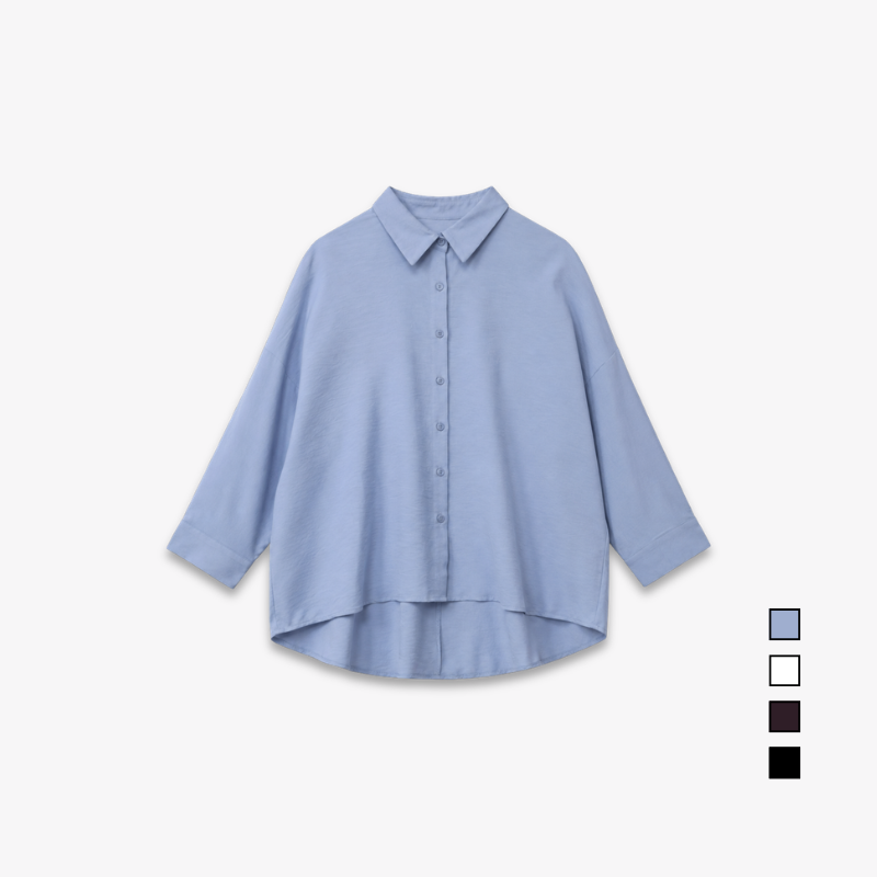 COLEGACY Women Long Sleeve Button Blouse
