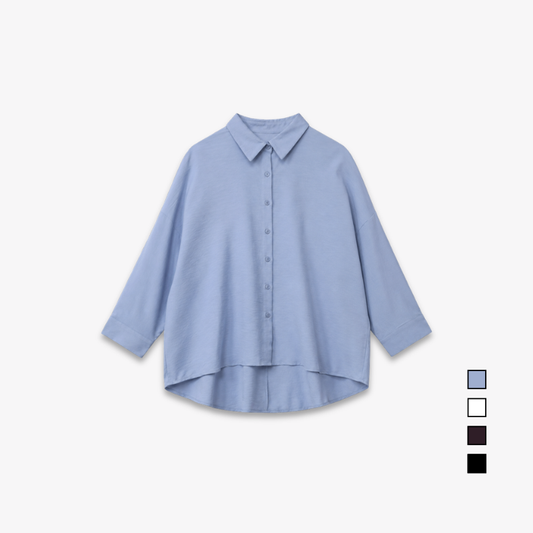 COLEGACY Women Long Sleeve Button Blouse