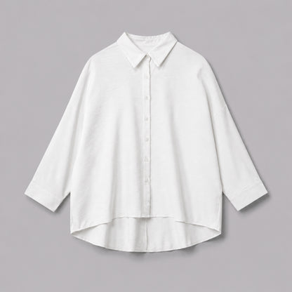 COLEGACY Women Long Sleeve Button Blouse