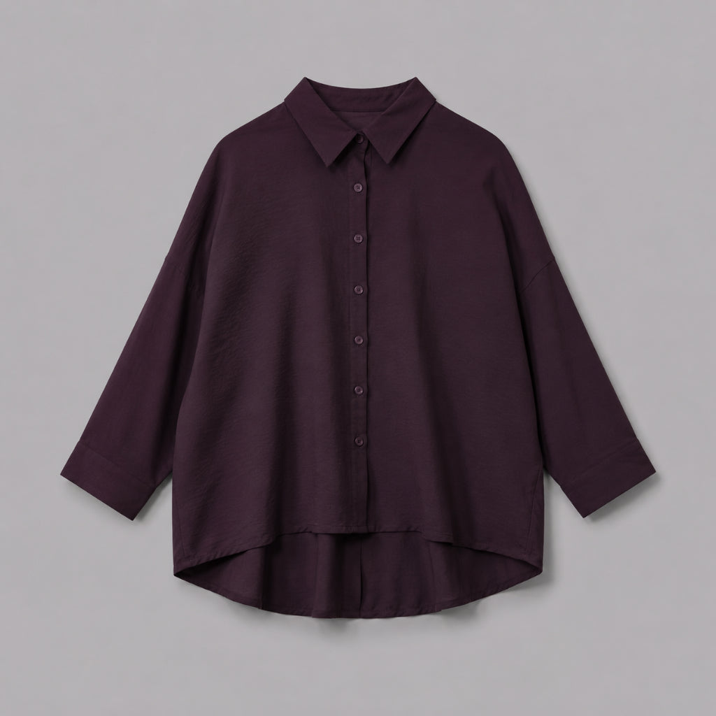 COLEGACY Women Long Sleeve Button Blouse