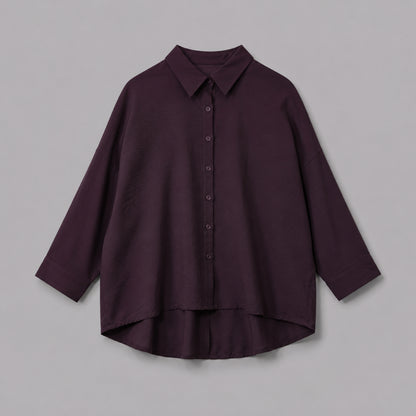 COLEGACY Women Long Sleeve Button Blouse