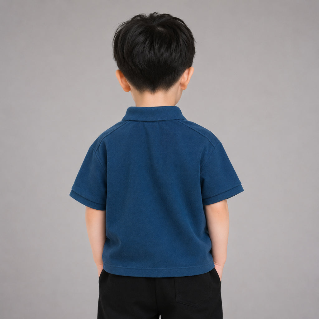 AD Kids Boys Contrast Panel Polo Shirt