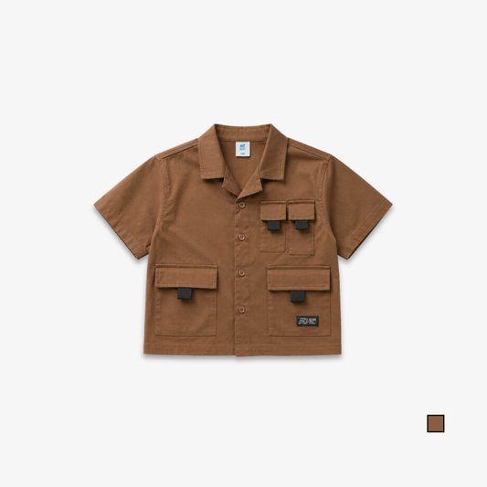 AD Kids Boys Utility Pocket Short Sleeve Shirt