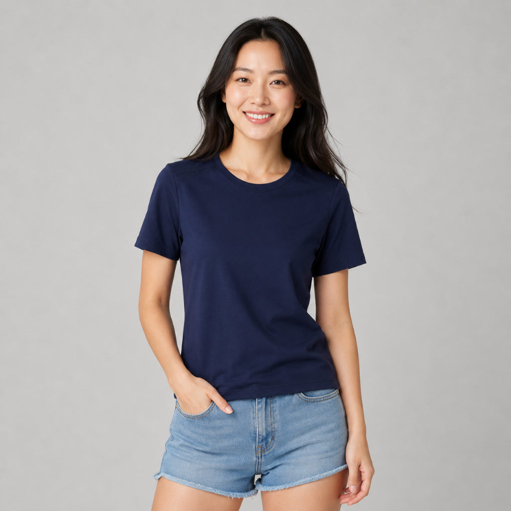 YFS Women Essential Round Neck Casual T-Shirt