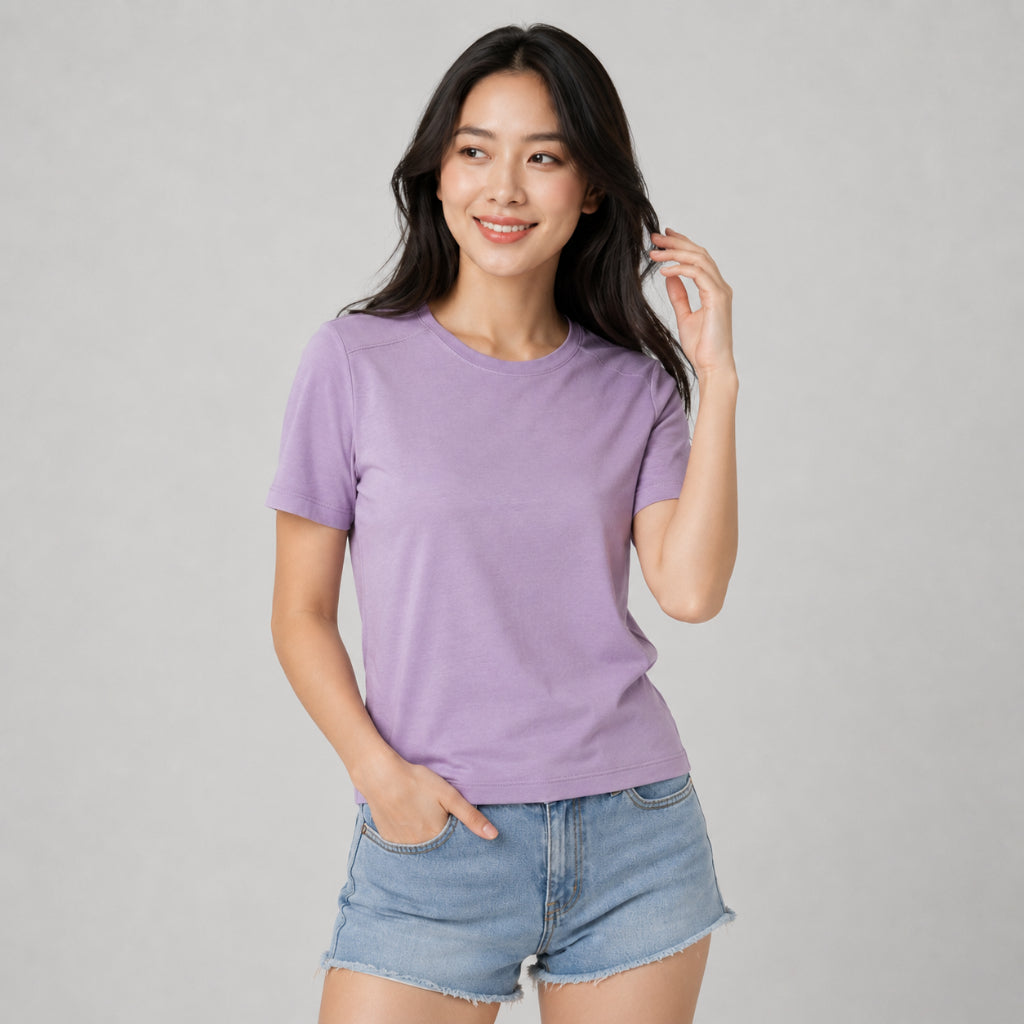 YFS Women Essential Round Neck Casual T-Shirt