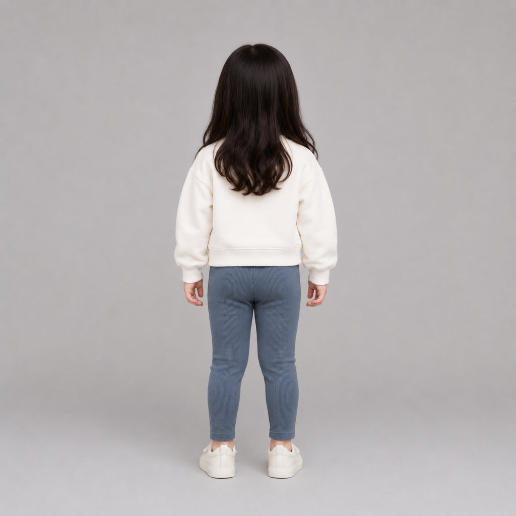 AD Kids Girls Ribbed Full Length Leggings