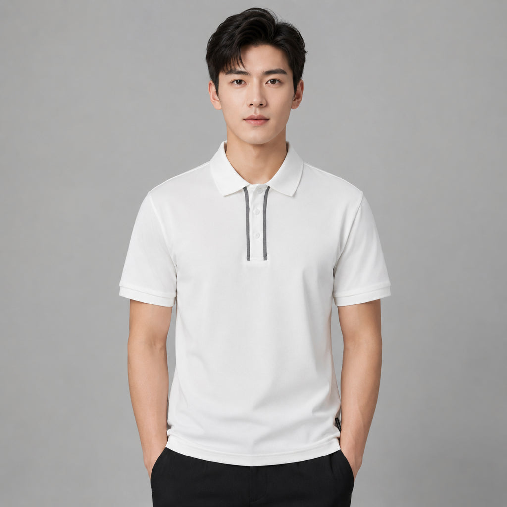 AD Men Contrast Placket Polo Tee