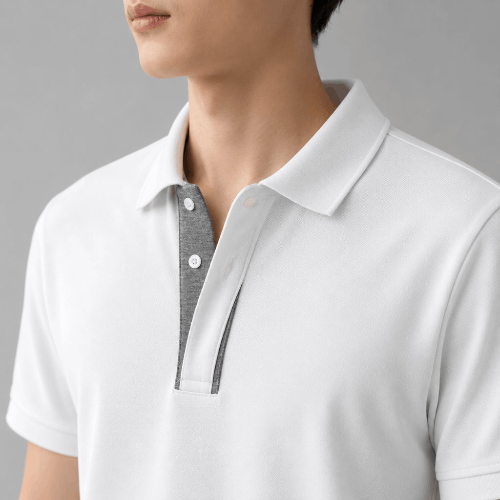 AD Men Contrast Placket Polo Tee